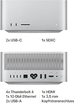 2022 Apple Mac Studio (Apple M1 Max Chip mit 10‑Core CPU und 24